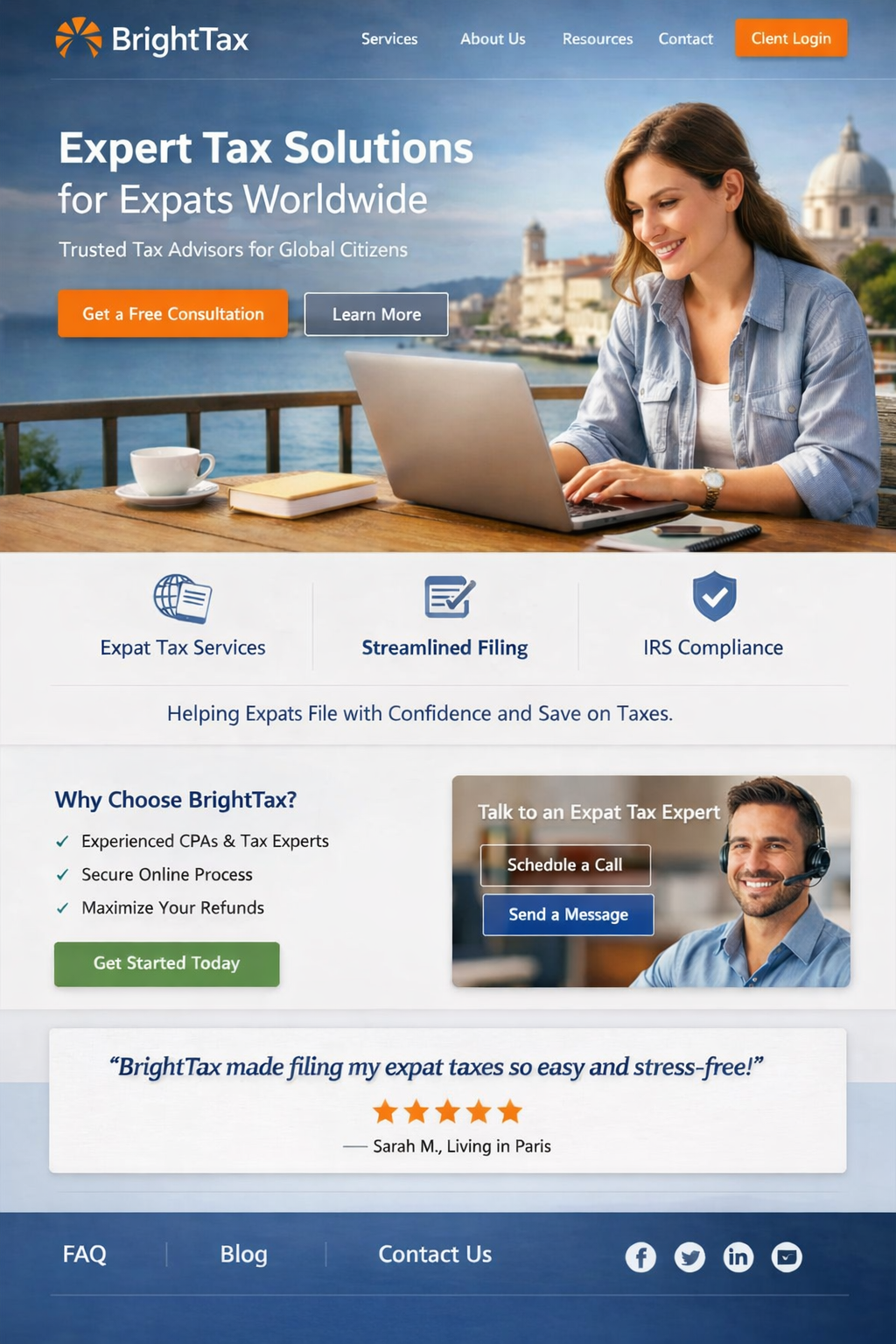 BrightTax website preview